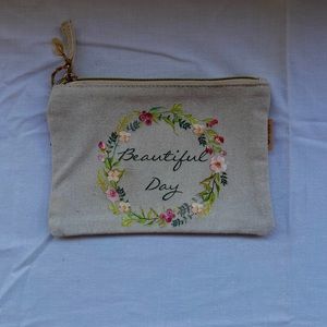beautiful day floral makeup bag
